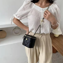 Bucket Bag Solid Color Slant Shoulder Fashion Chain Box Bag Deluxe and Handbag Ladies Bag